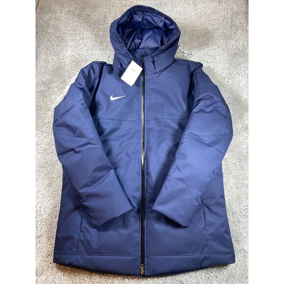 Nike Other - Nike 550 Duck Down Team Issued Down Fill Parka Jacket Size Medium Men Navy Blue